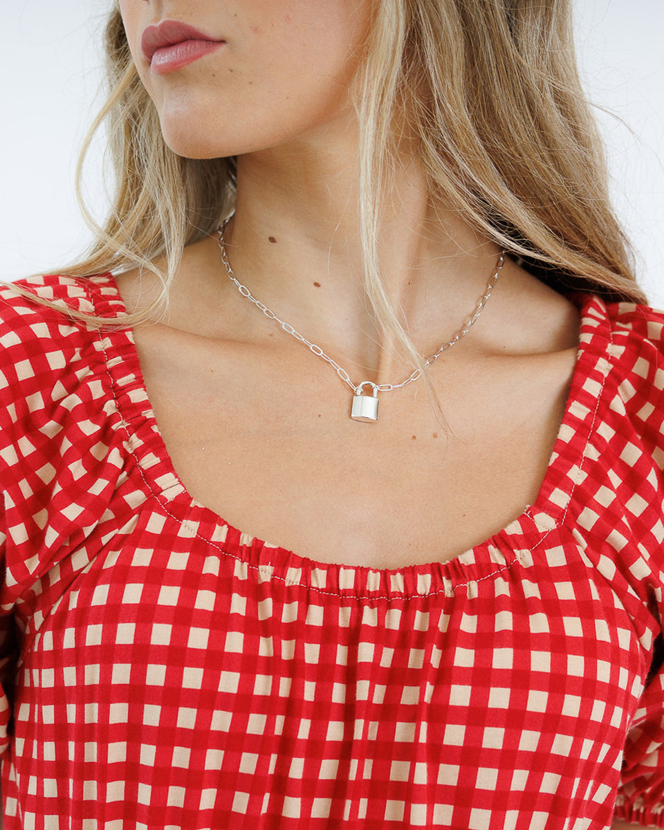 Silver Lock It Up Necklace