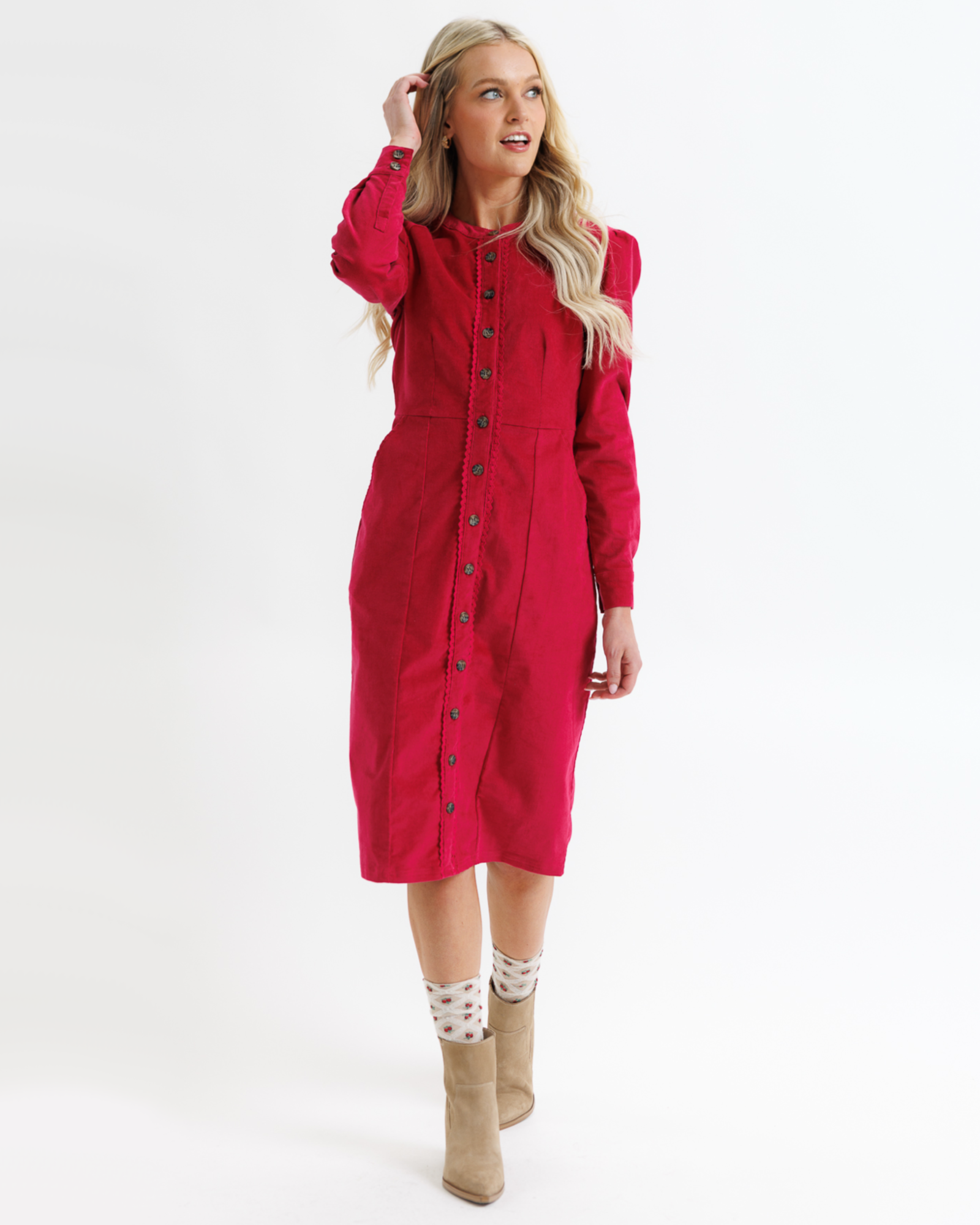 Chesterfield Cord Dress