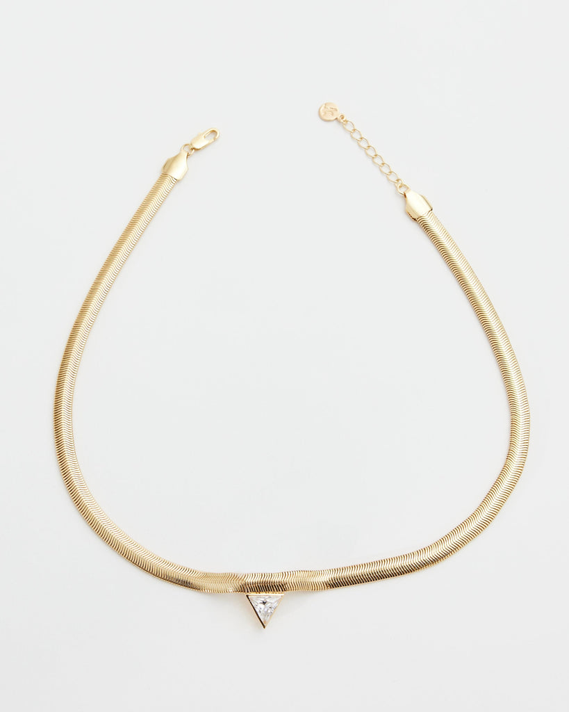 Gold snake chain necklace