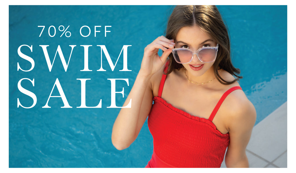 Swim sale! Save 70% off all swim. Shop now.